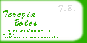 terezia bolcs business card